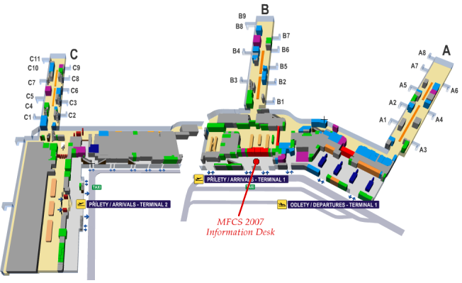 The map of airport
